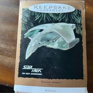 Hallmark Keepsake Star Trek Romulan Warbird lights Christmas Ornament Vtg 1995